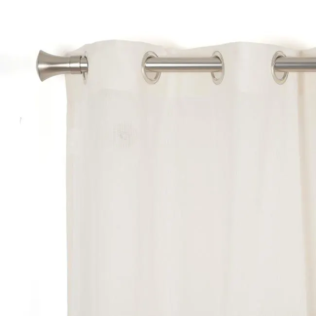 Visillo ollaos Dolomiti algodón liso blanco de 140x280cm