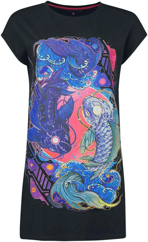 "Nishikigoi" Vestidos de longitud media Negro de NEOMACHI