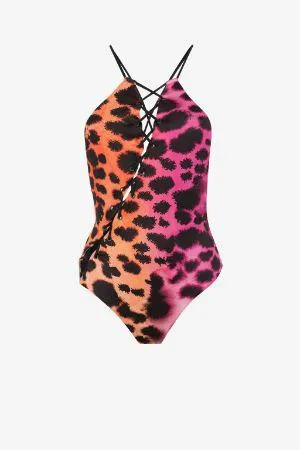 Bañador con cordones y estampado Murena