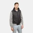 Chaqueta acolchada de hombre con mangas de felpa