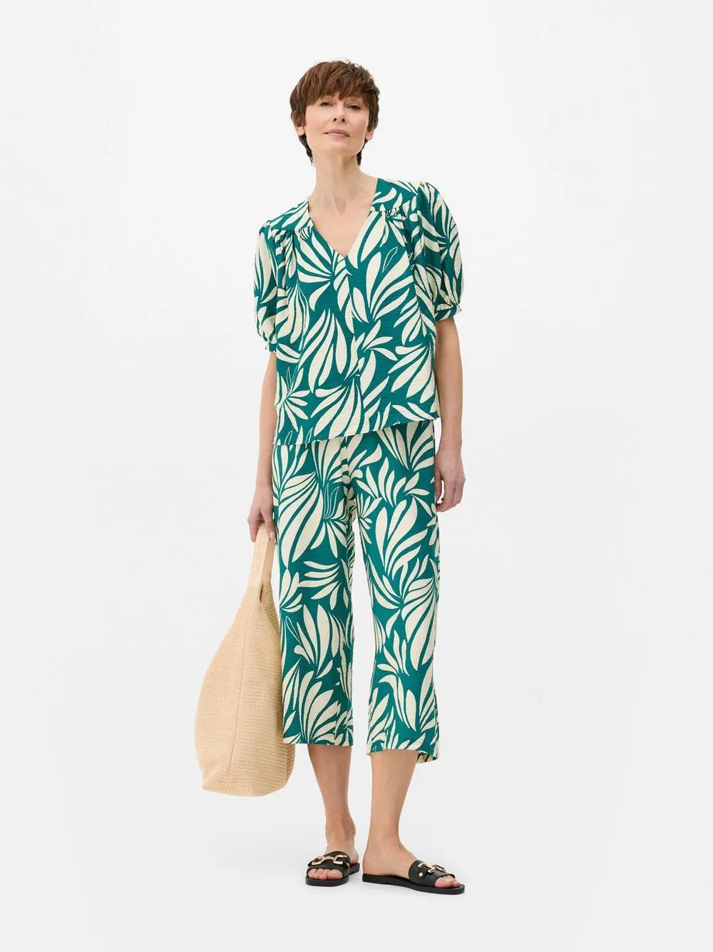 Pantaloni culotte con stampa