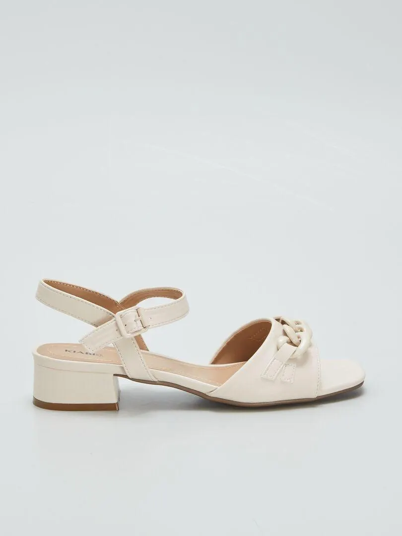 Sandalias de tacón - BEIGE