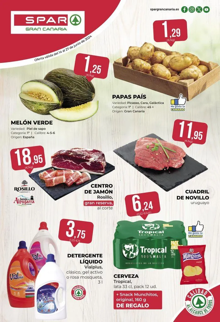 Catálogo de Catálogo Spar Gran Canaria 14 de junio al 27 de junio 2024 - Página 1