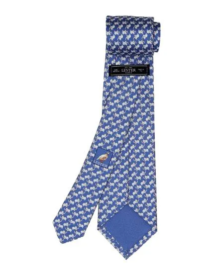 Corbata elefantes Azul/azul