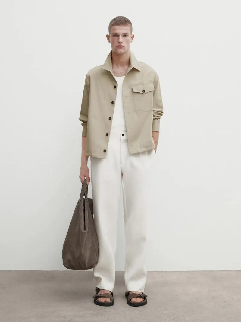 Sobrecamisa algodón bolsillo pecho