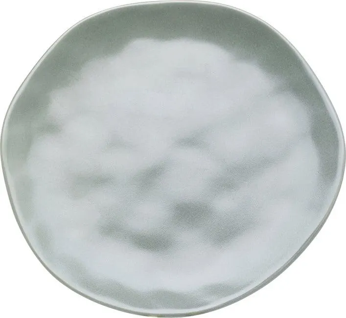 Plato de postre ecológico Ø20 cm verde salvia