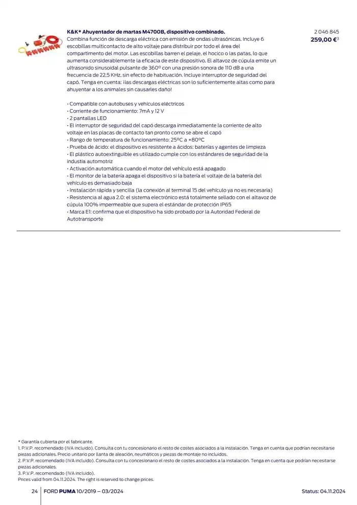 Catálogo de Ford de accesorios Ford Puma 13 de noviembre al 13 de noviembre 2025 - Página 24