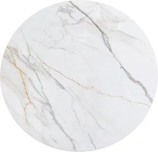 Tablero Mesa Redonda Cerámica Blanca Ø120cm