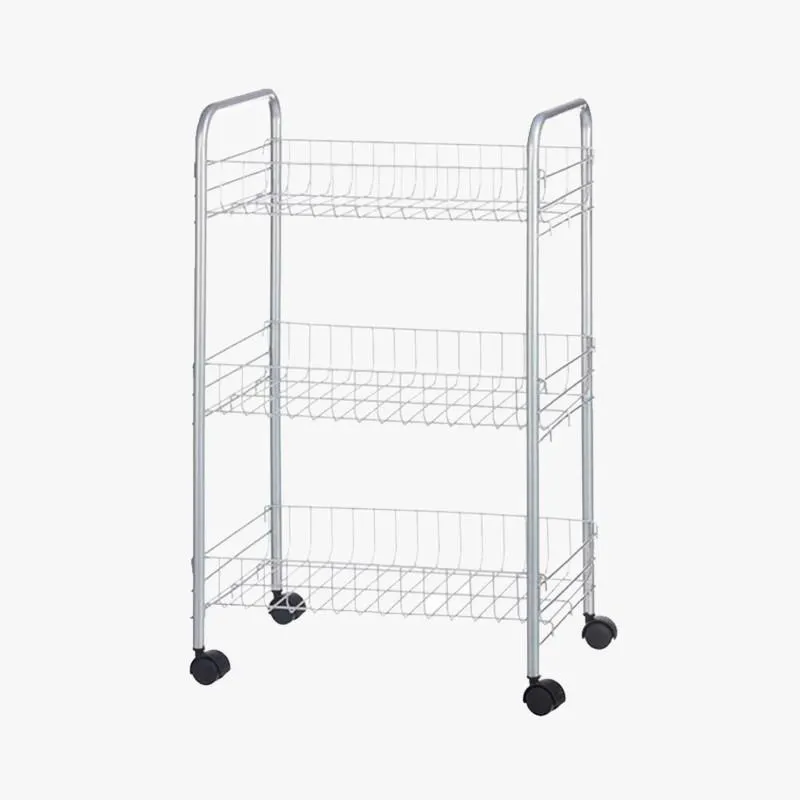 VERDULERO 3 PISOS METÁLICO CON RUEDAS