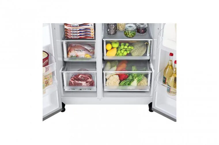 Outlet Frigorífico Americano LG, Clasificación D, Inox antihuellas