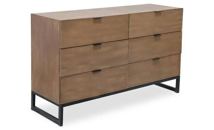 Cómoda Panara Roble claro 6 cajones