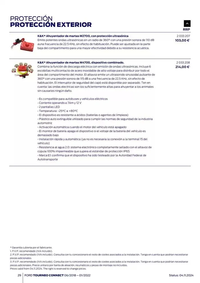 Catálogo de Ford de accesorios Tourneo Connect 13 de noviembre al 13 de noviembre 2025 - Página 29