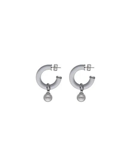 Pendientes Ayla de cristal en alta resistencia en plata