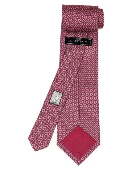 Corbata prismas Rosa/gris