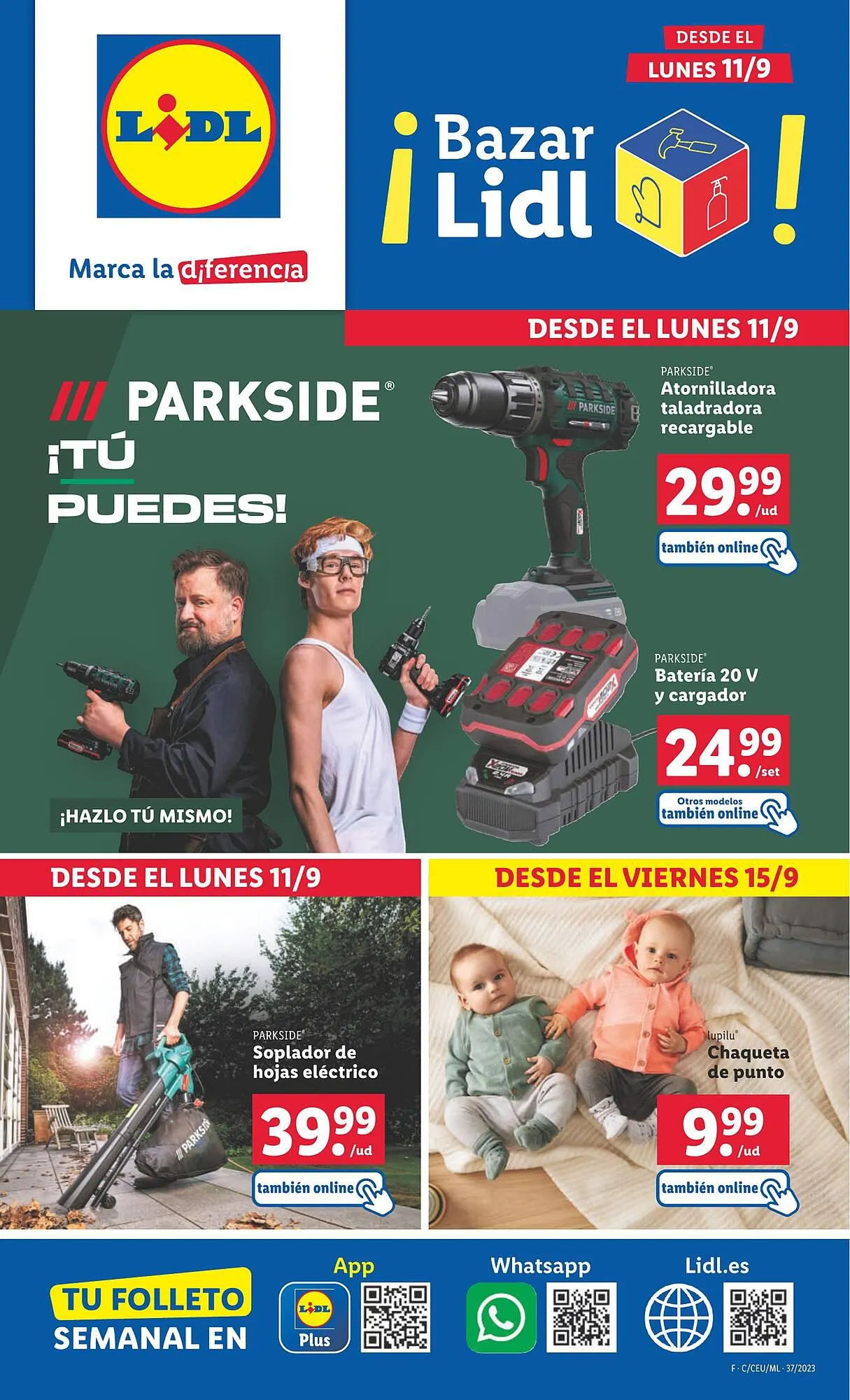 Catálogo de Folleto Lidl 11 de septiembre al 17 de septiembre 2023 - Página 1