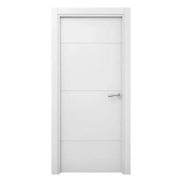 Puerta de interior maciza lacada Carys blanca 62,5cm izquierda