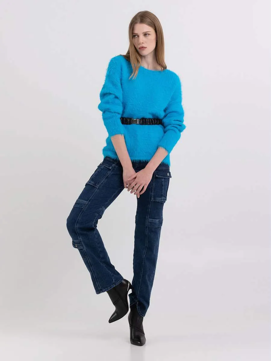 Jersey con cuello redondo oversize