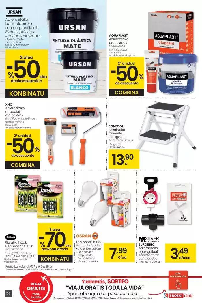 Catálogo de Prezio merkeagoa HIPERMERKATUAK EROSKI 13 de marzo al 26 de marzo 2025 - Página 50