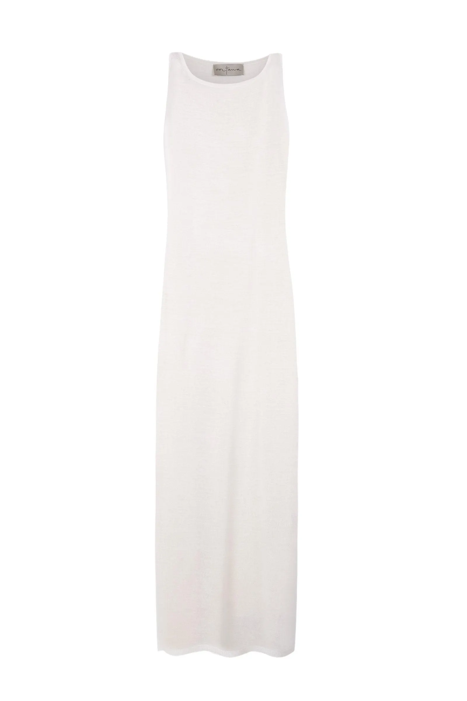 Tulsi, ivory silk knitted dress