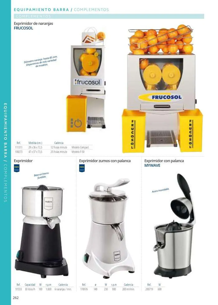 Catálogo de Equipamiento y suministros 23 de julio al 30 de noviembre 2024 - Página 262