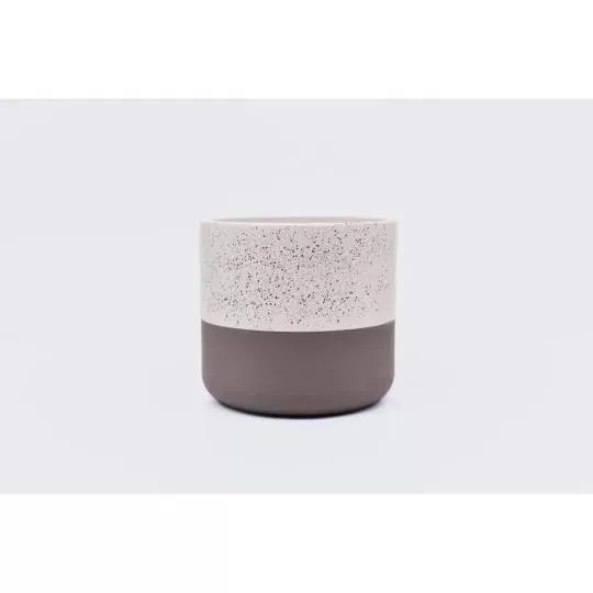 MACETERO URIEL BEIGE/TAUPE 17X16CM