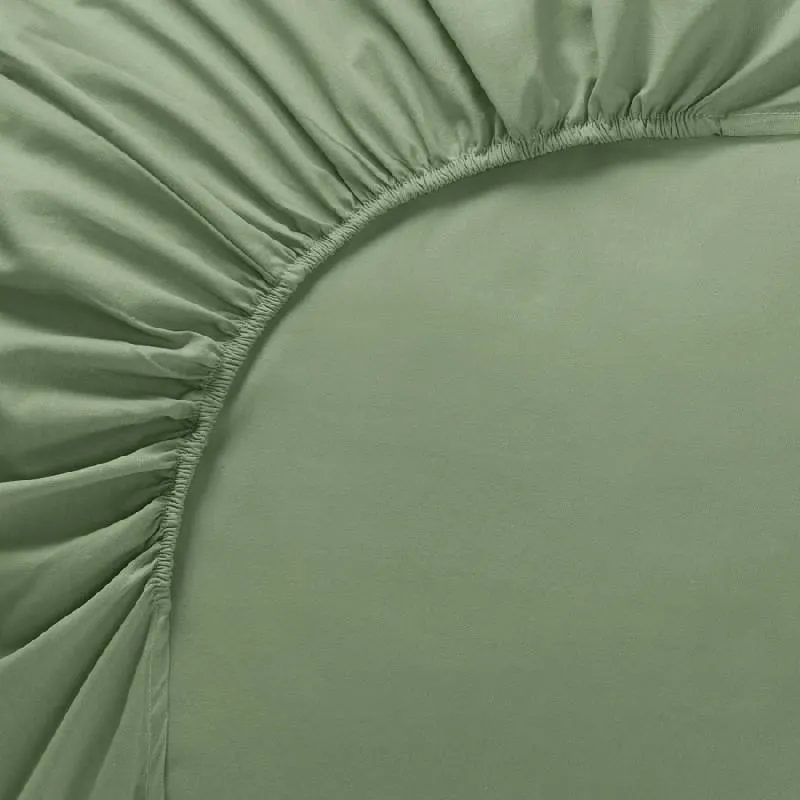 Sábana Ajustable Algodón - Basic Salvia