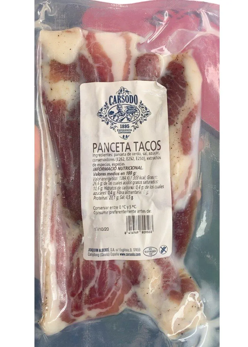 TACOS PANCETA 500G. APROX.