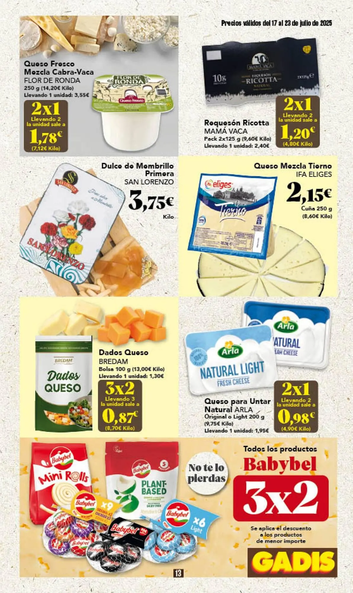 Catálogo de Folleto Gadis 17 de julio al 23 de julio 2025 - Página 13