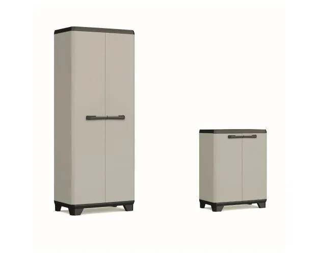Conjunto armario de resina multiusos alto y bajo KETER