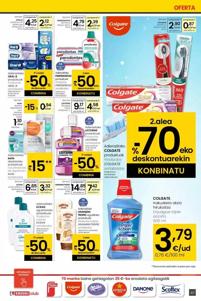 Catálogo de AUKERA OFERTA HIPERMERKATUAK EROSKI 10 de abril al 29 de abril 2025 - Página 47