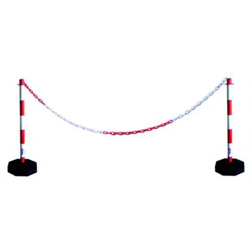 Poste señalizacion con base para cadena plastico 1mt cv tools