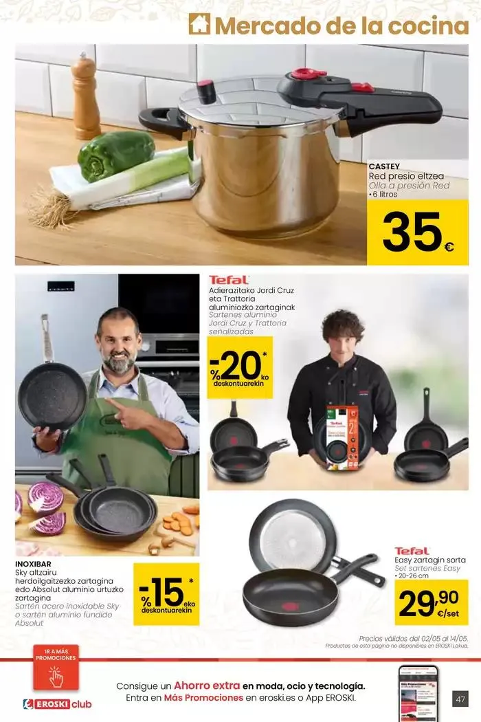Catálogo de AUKERA OFERTA HIPERMERKATUAK EROSKI 2 de mayo al 13 de mayo 2025 - Página 47