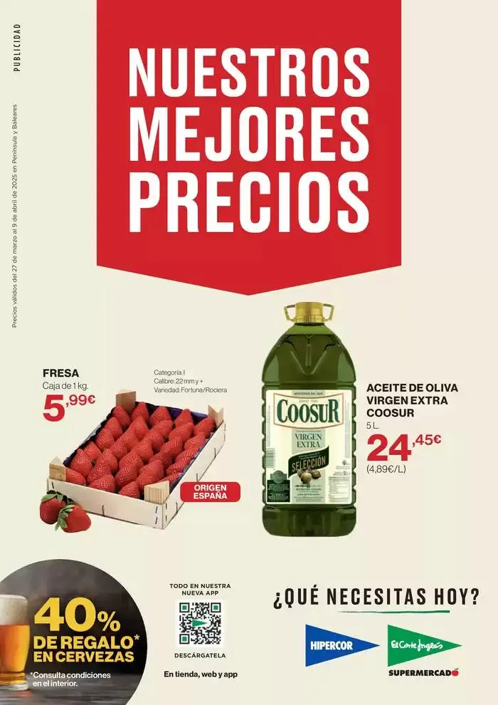 Catálogo de Nuestros mejores precios en Península y Baleares 27 de marzo al 9 de abril 2025 - Página 1