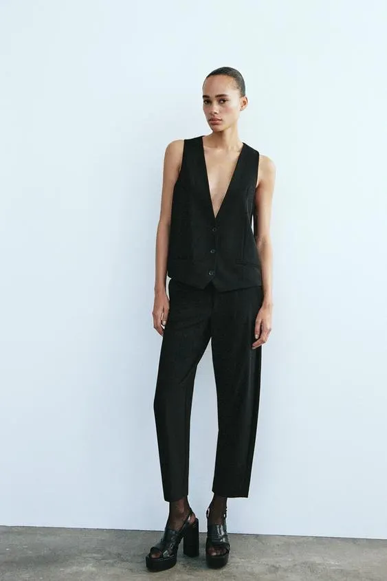 PANTALÓN TOBILLERO BANDA SATINADA