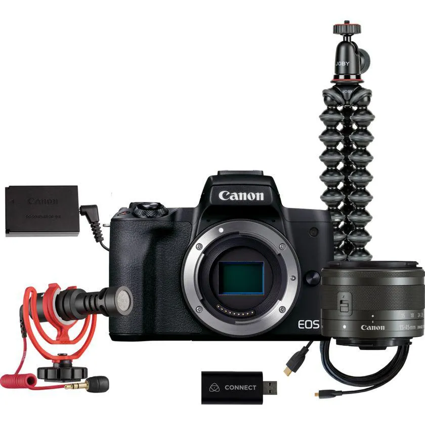 Kit para streaming en directo con objetivos intercambiables de la EOS M50 Mark II de Canon