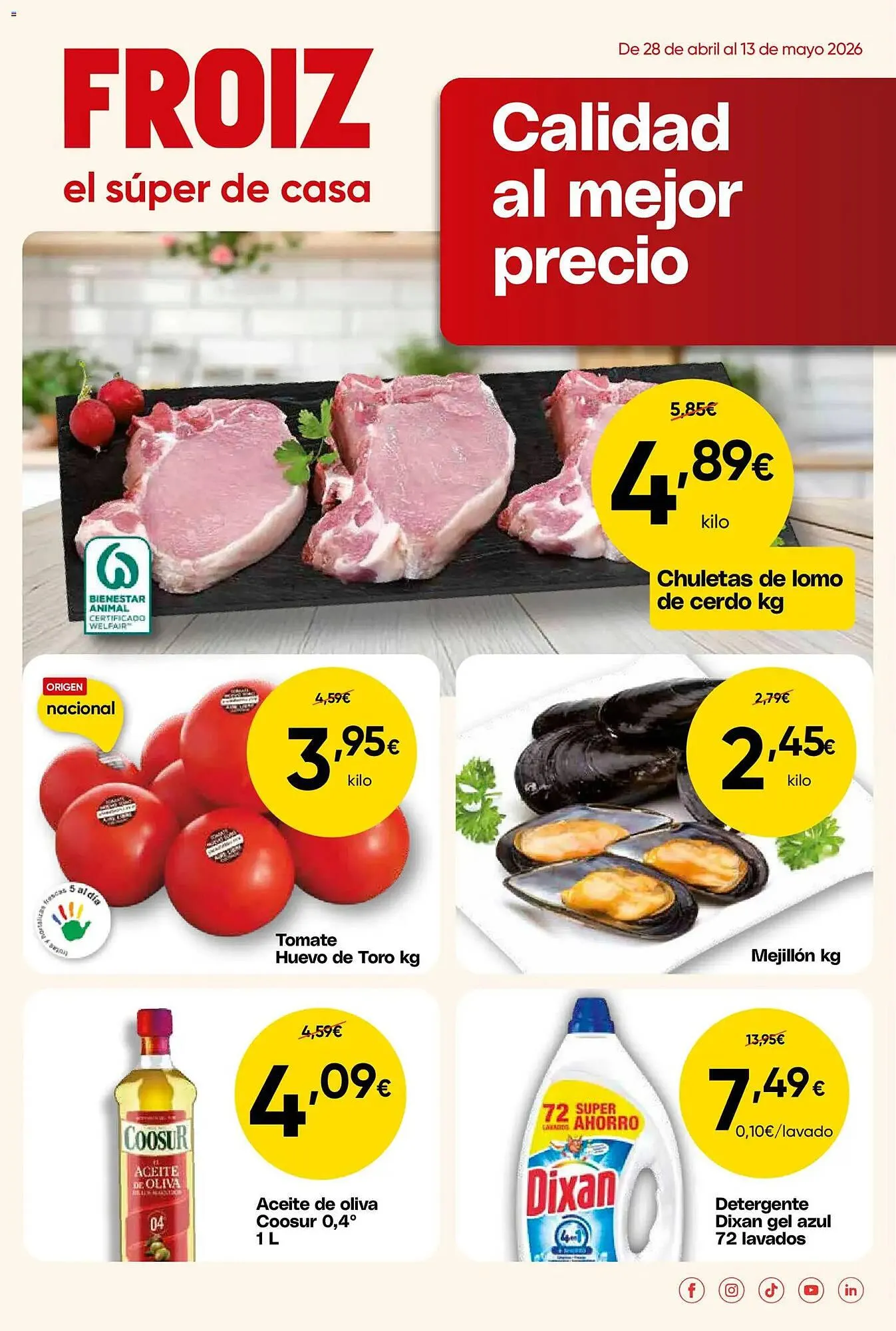 Catálogo de Folleto FROIZ 28 de abril al 13 de mayo 2026 - Página 1