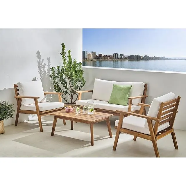 Conjunto de jardín de madera de acacia New Bahía Basics El Corte Inglés