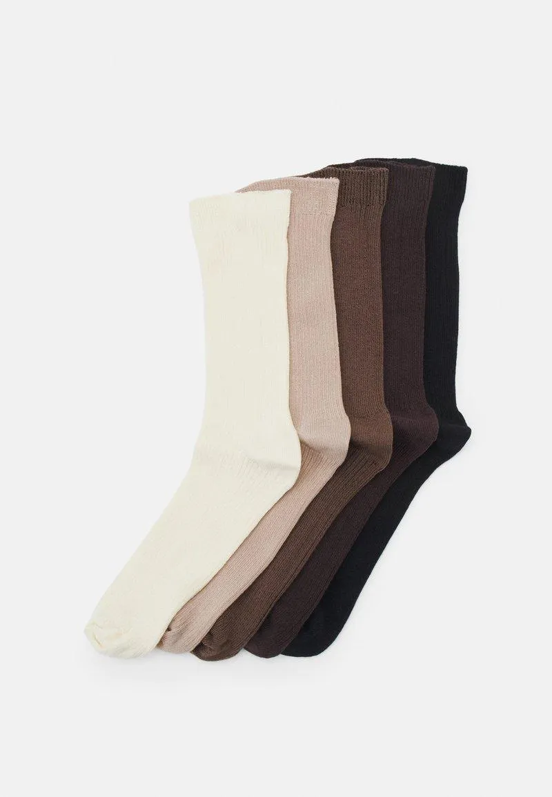 5 PACK - Calcetines - beige/brown/dark brown