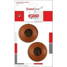 Soporte barra cortina lateral 29mm avellana madera epid 02294404