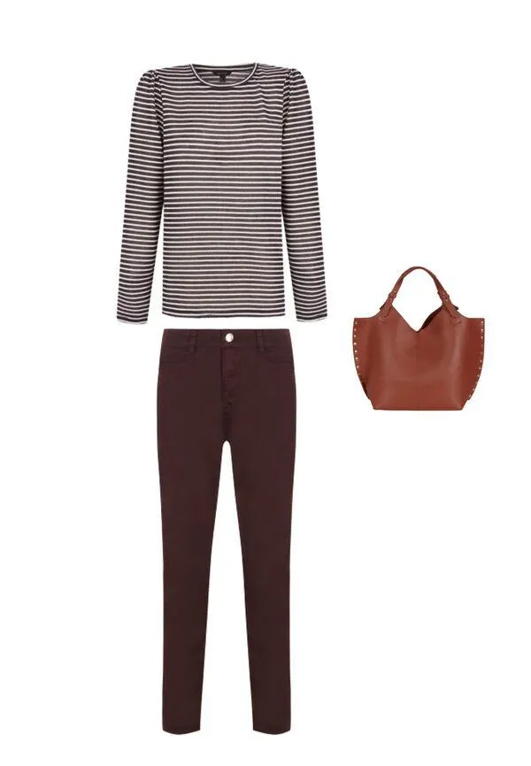 Conjunto de pantalones, bolso y top