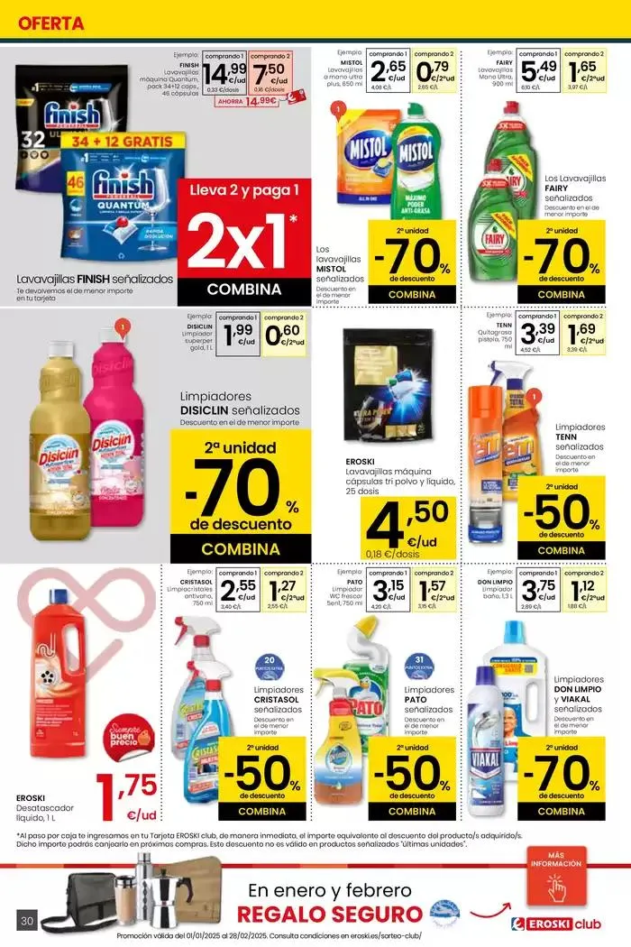 Catálogo de Más de 2000 productos, SIEMPRE A BUEN PRECIO HIPERMERCADOS EROSKI 30 de enero al 11 de febrero 2025 - Página 30