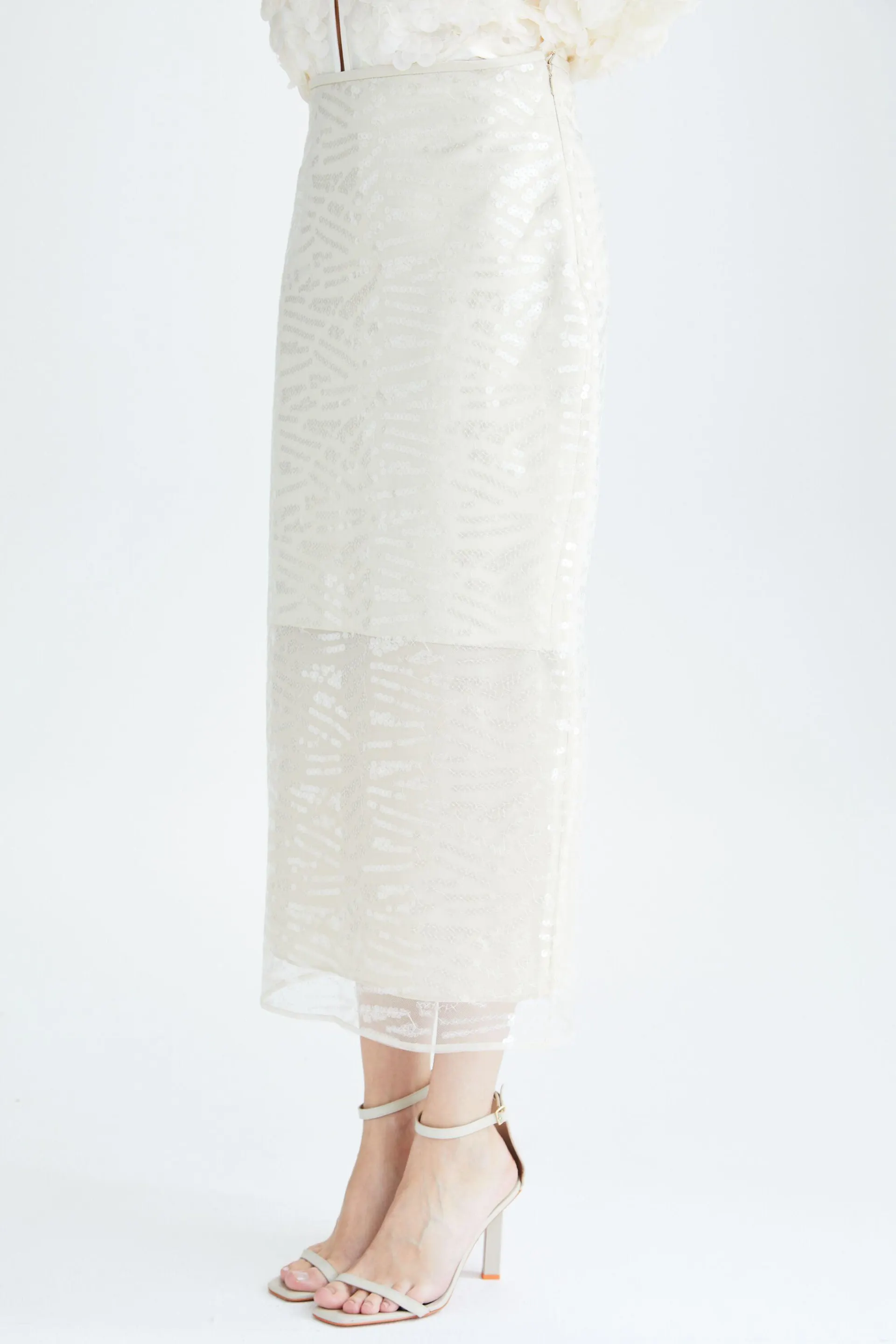 FALDA LAPIZ TRES CAPAS LENTEJUELAS