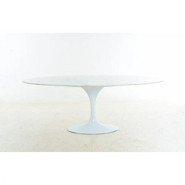 Mesa de comedor ovalada moderna mármol y metal Neptur
