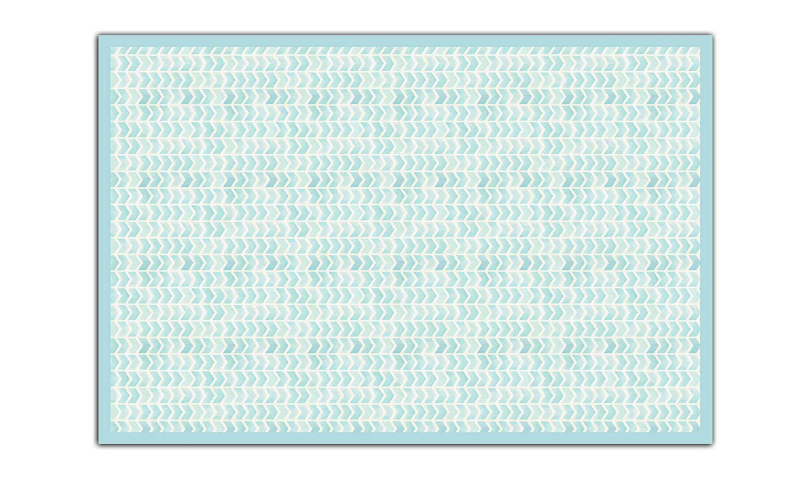 Alfombra hidráulica espiga agua marina