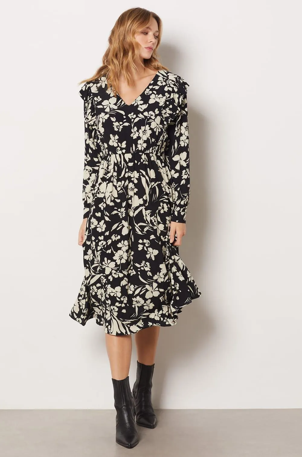 Vestido largo estampado floral