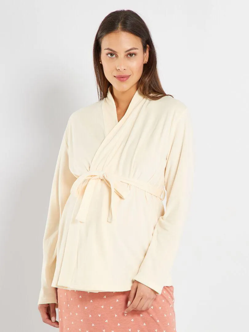 Peignoir en polaire - beige