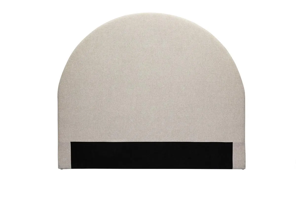 Cabecero de cama redondo de tela beige 160 cm NAOMY