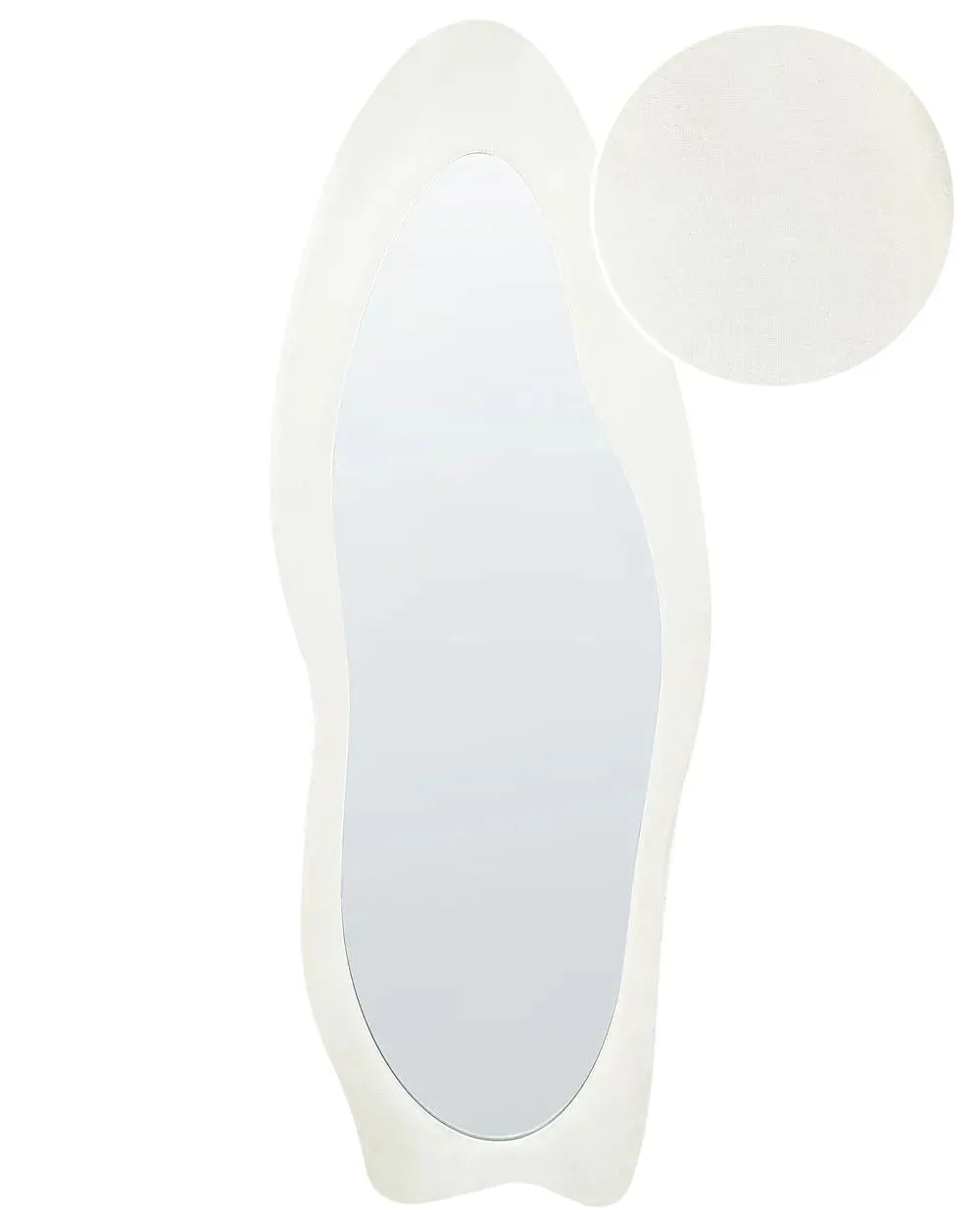 Espejo REIGNY 57 cm 160 cm Terciopelo Blanco