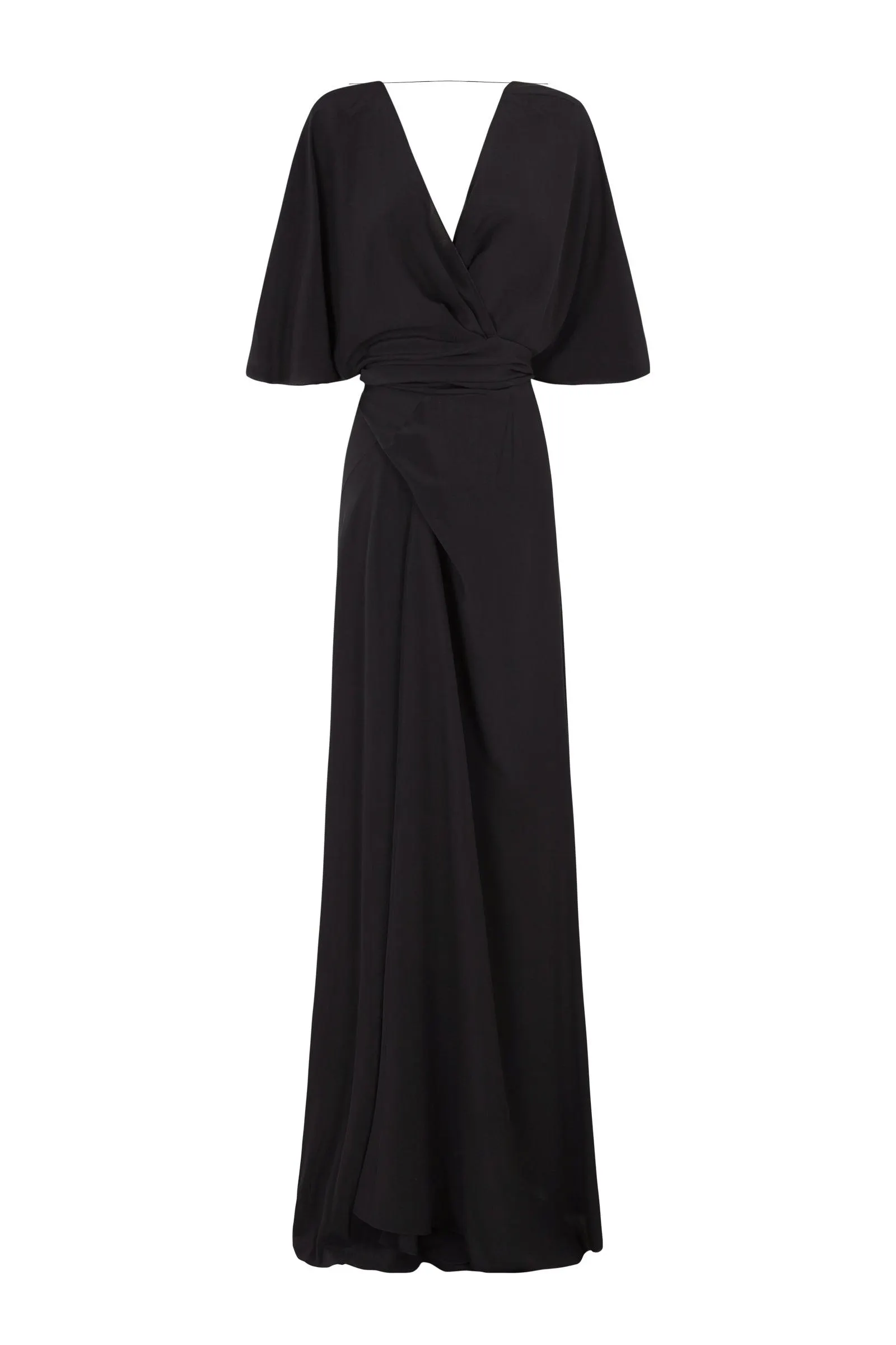 Martina, vestido de seda negro