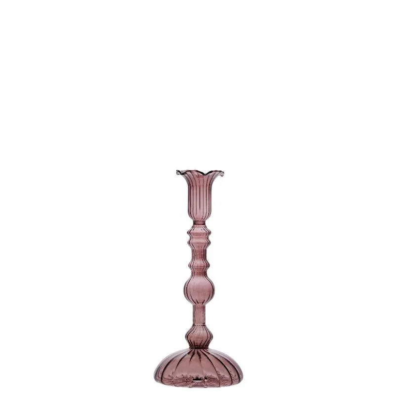 Astalina candlestick H23 cm. dark red